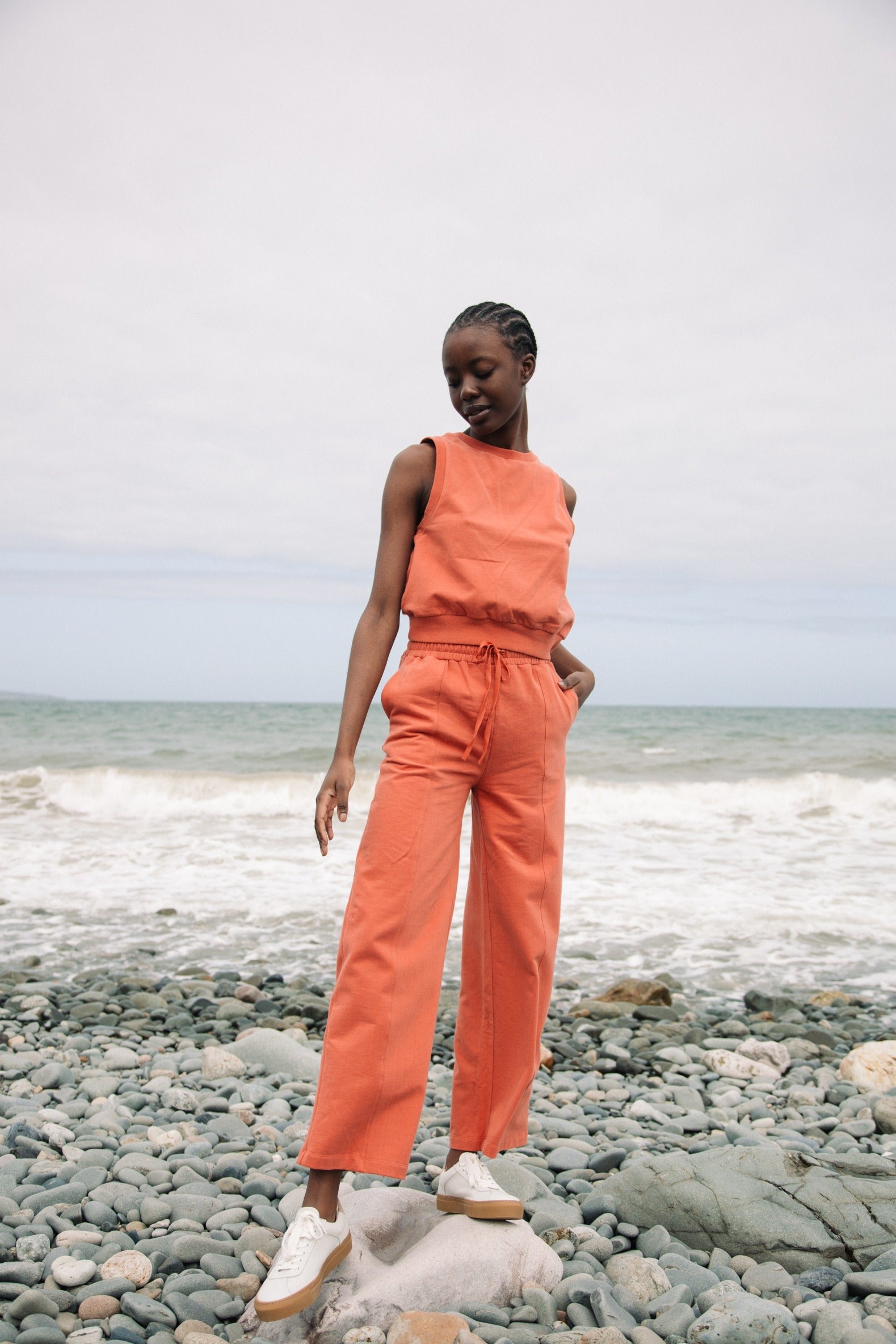 Nerida Organic Cotton Trousers in Rust