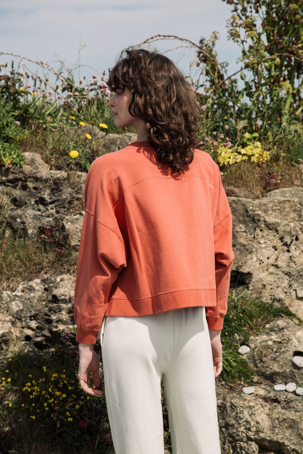 Delta Organic Cotton Sweatshirt in Rust