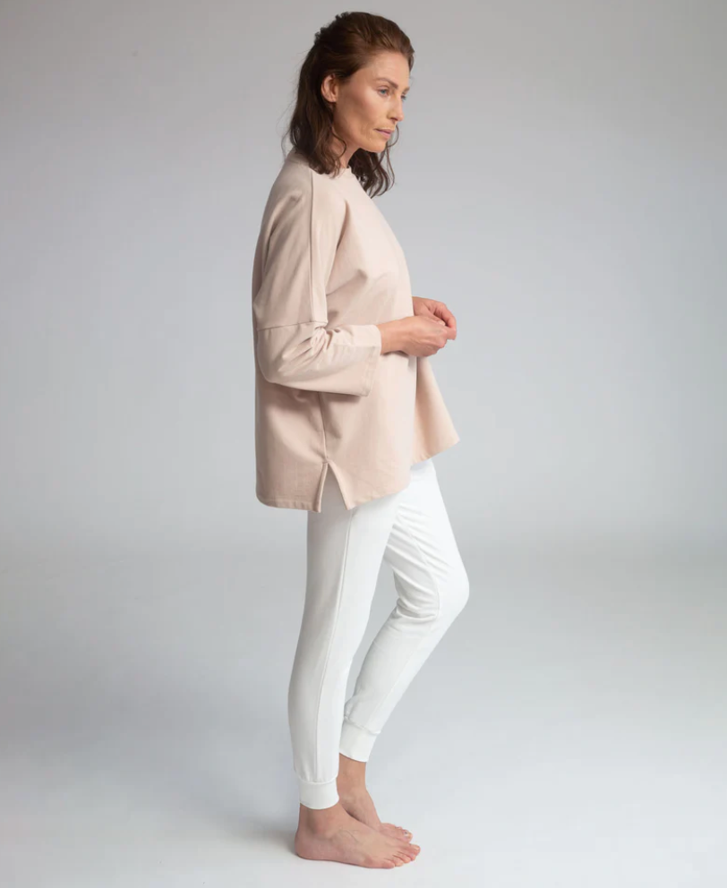 Zadie Organic Cotton Trousers In Ivory
