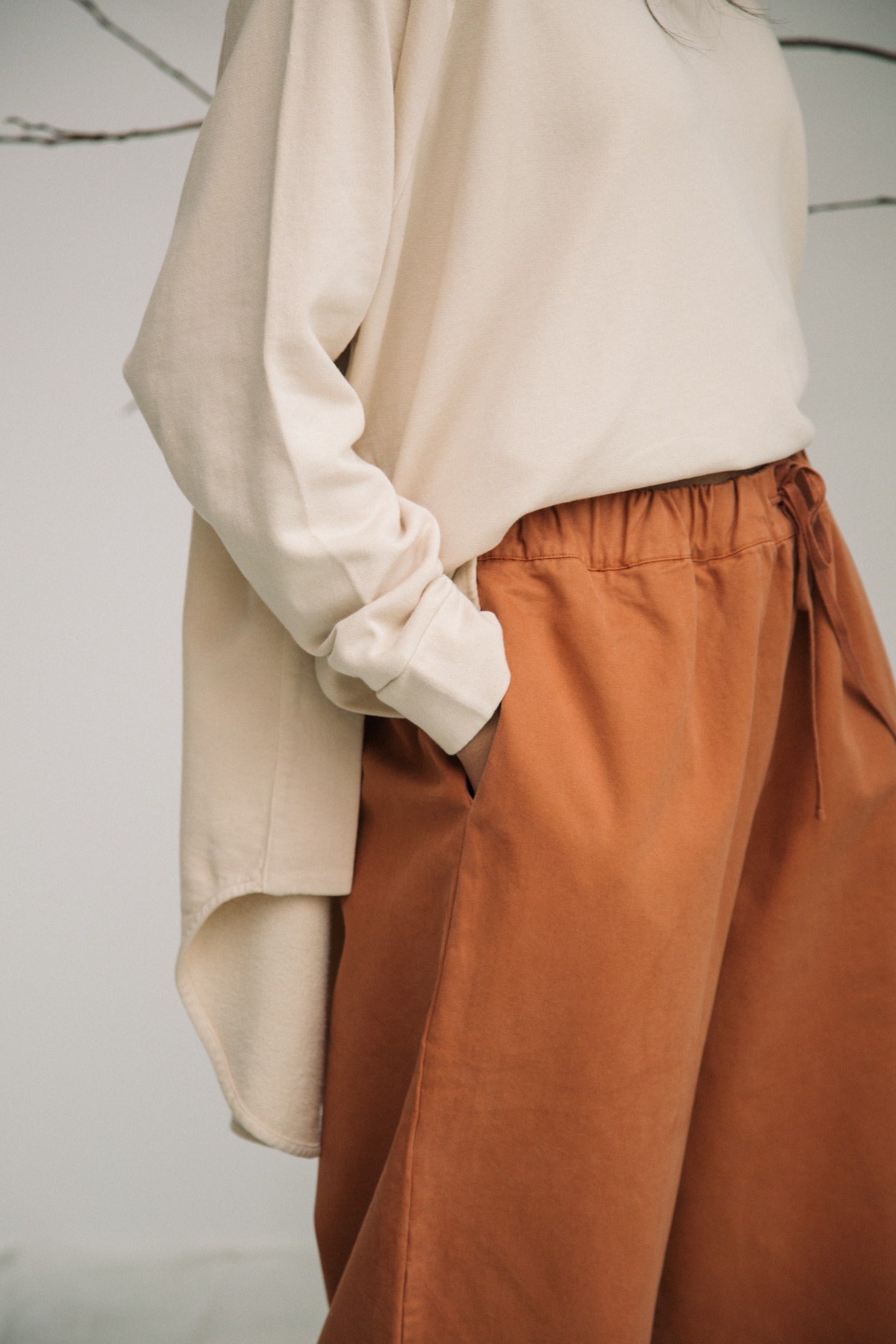 Cedar Organic Cotton Twill Trouser in Tortoiseshell