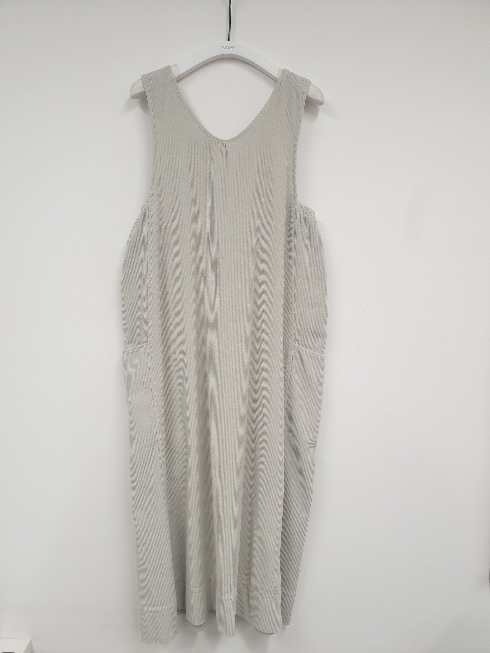 Nandina Organic Cotton Cord Dress in Stone