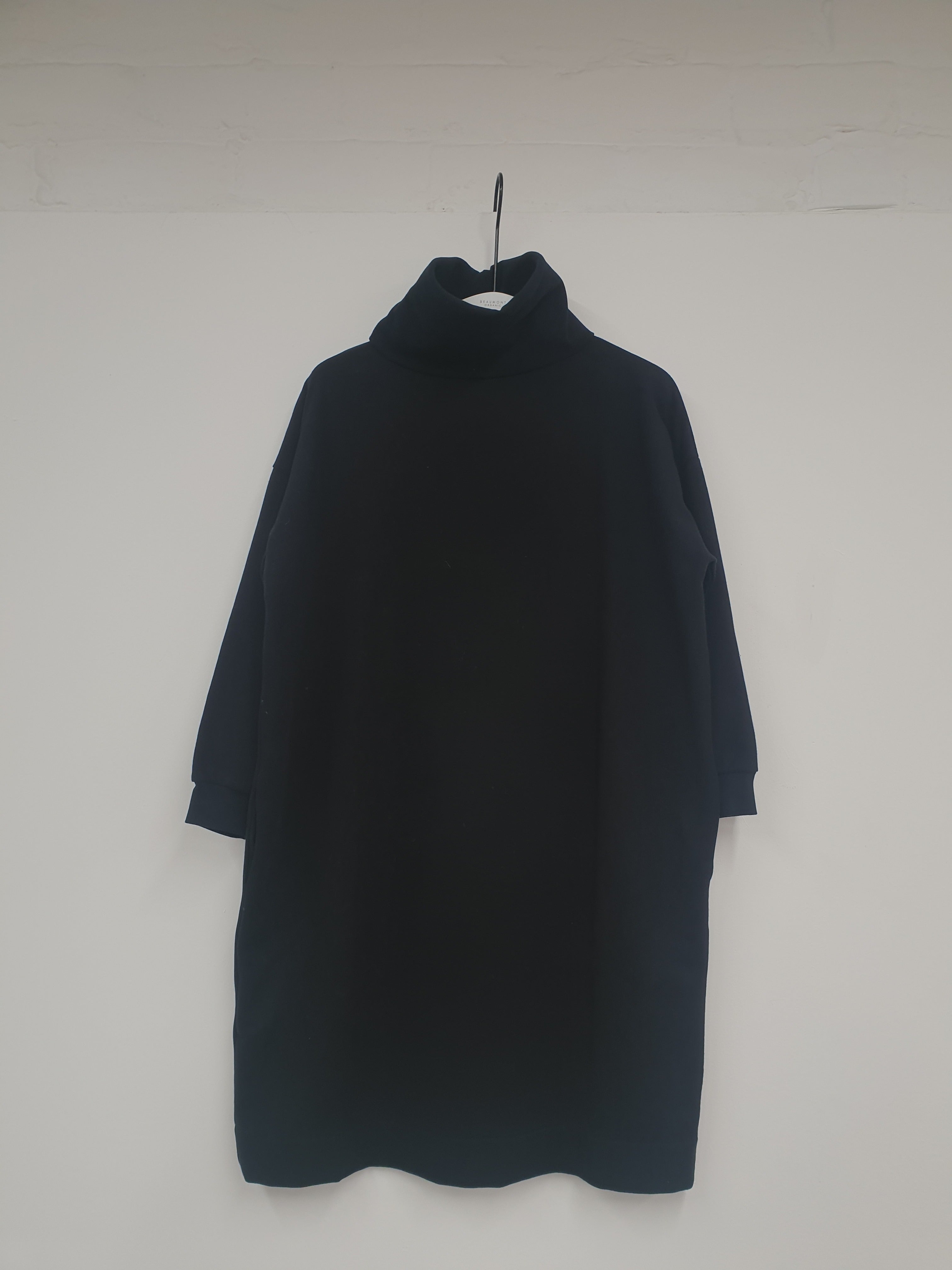 Orini Organic Cotton Felpe Dress in Black
