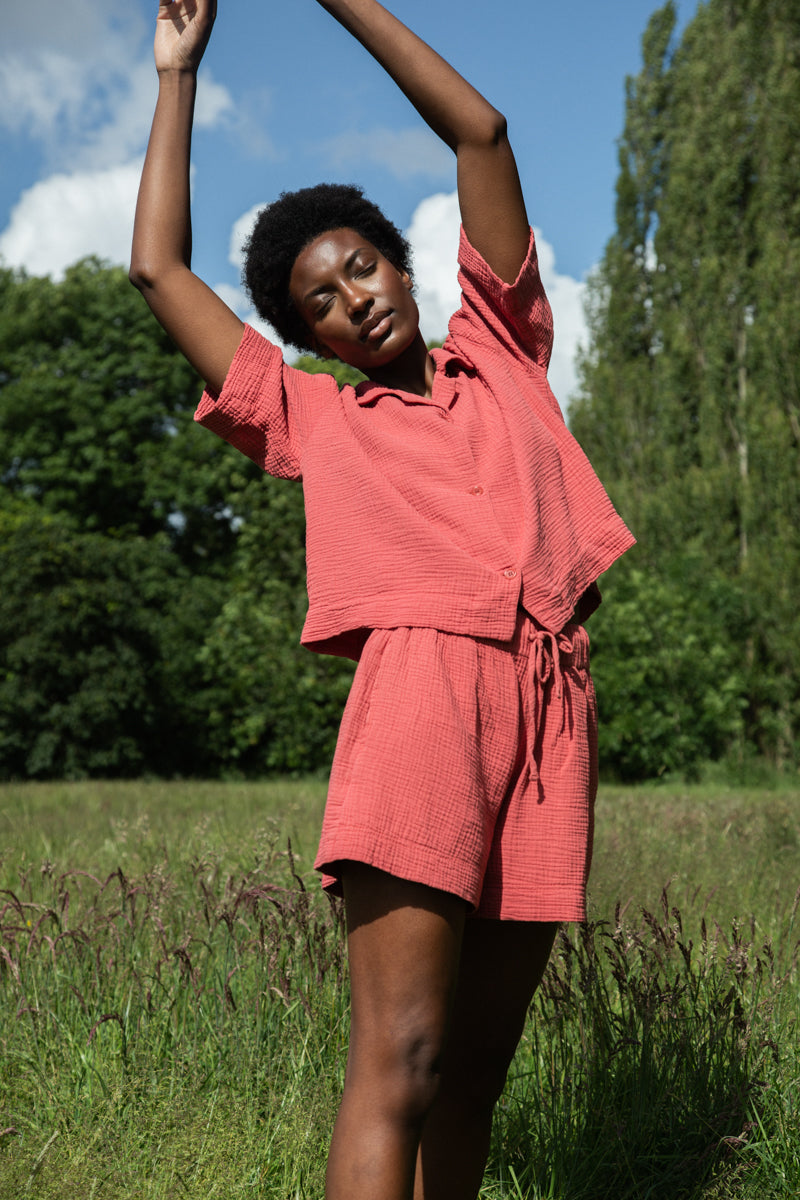 Ameera Organic Cotton Shirt in Rose