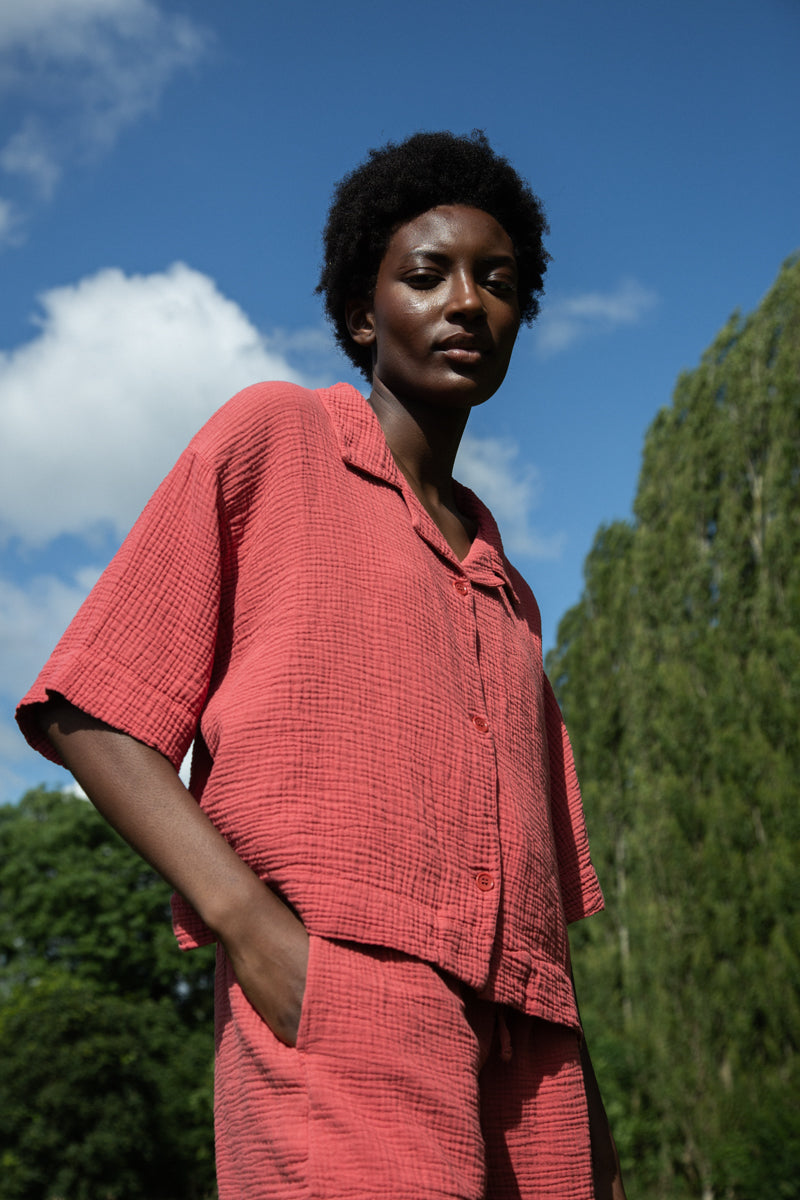 Ameera Organic Cotton Shirt in Rose