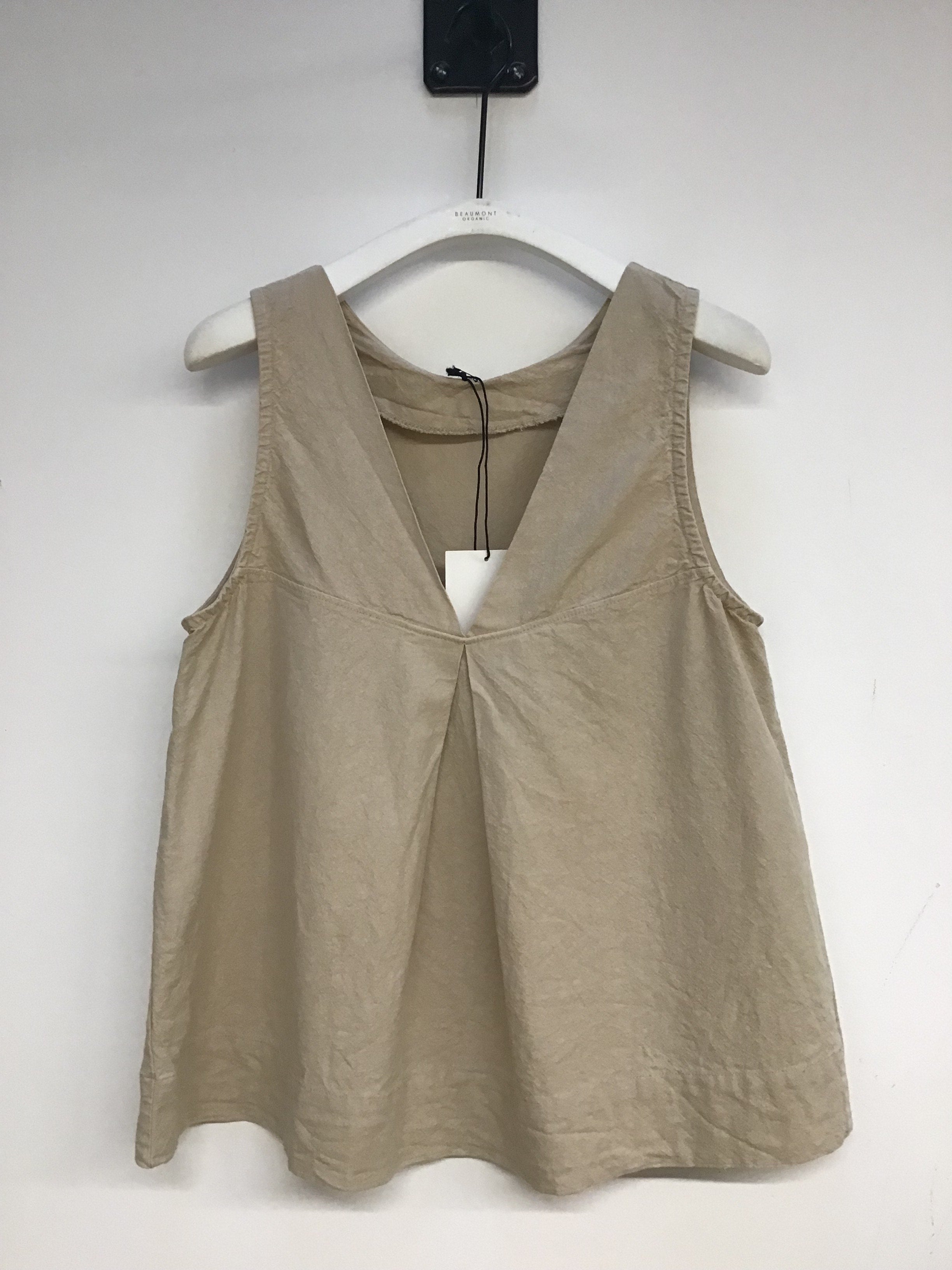 Effi Cotton Linen Vest in Sand S Preloved