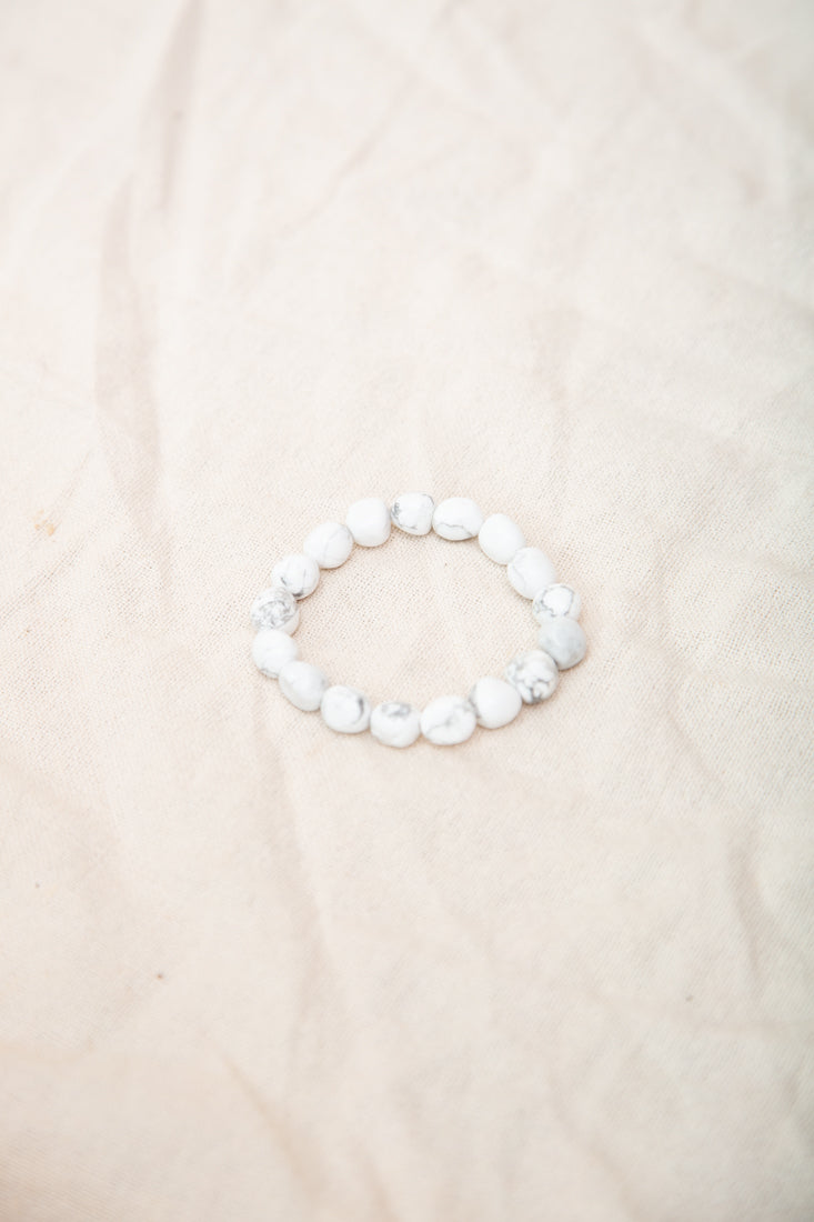 White Howlite Nugget Bracelet