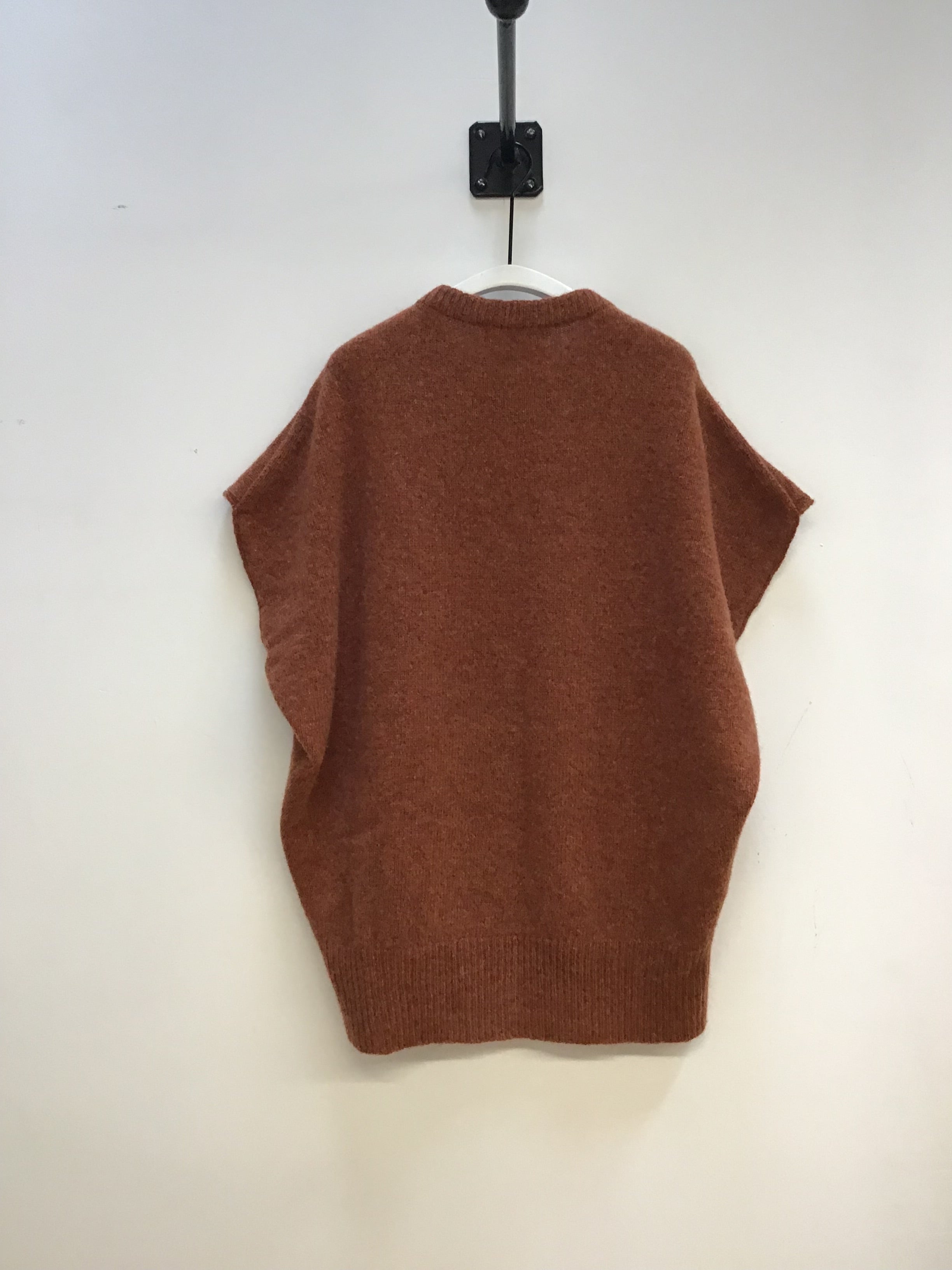 Dusk Organic Lambswool Knitted Tunic in Rust Marl Sample