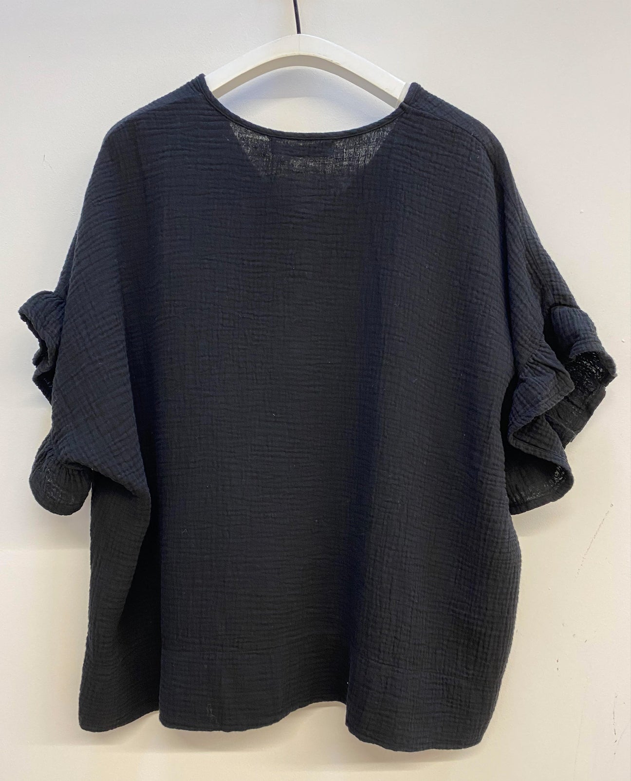 Arabella Organic Cotton Blouse In Black
