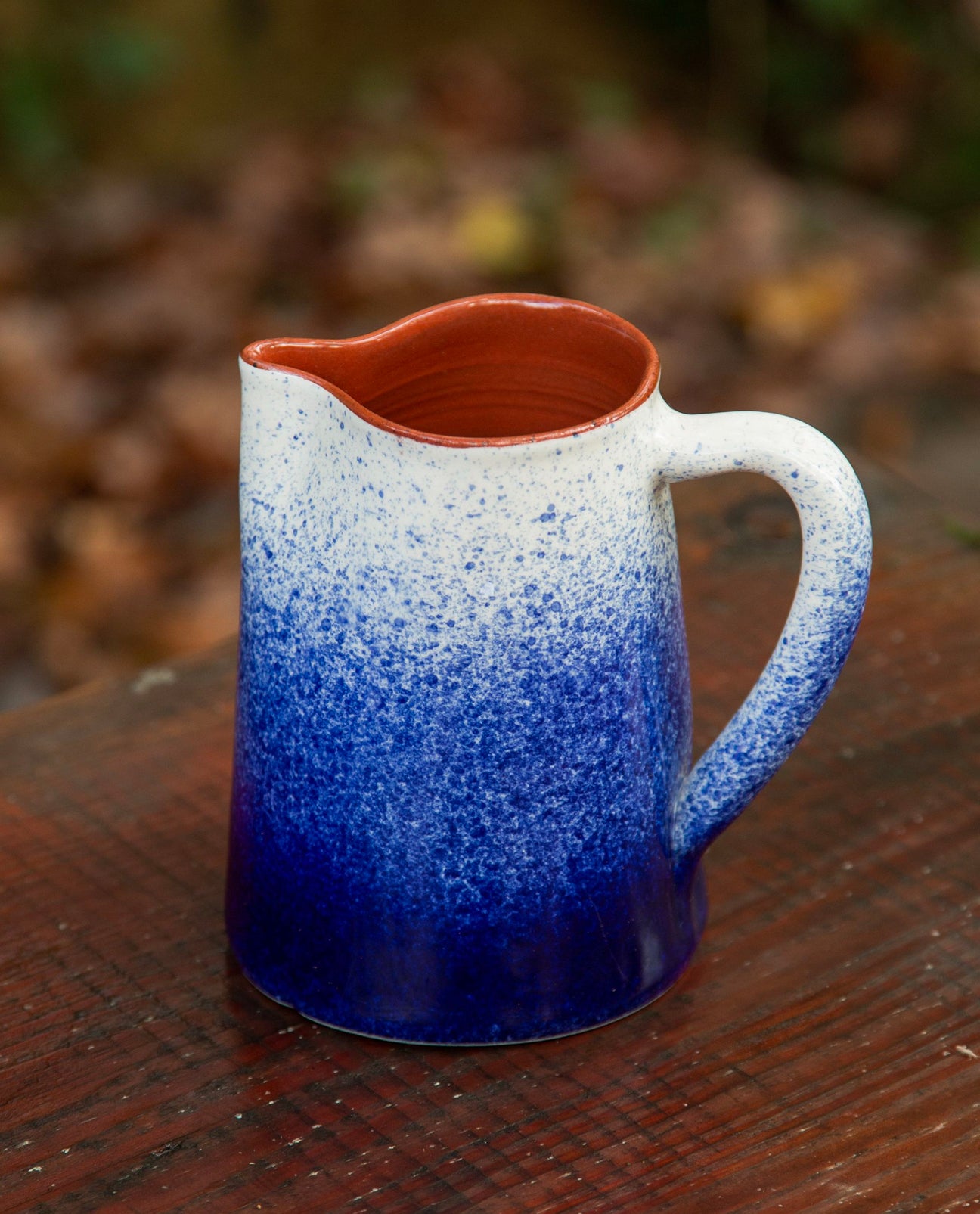 Splatterware Jug in Blue And White