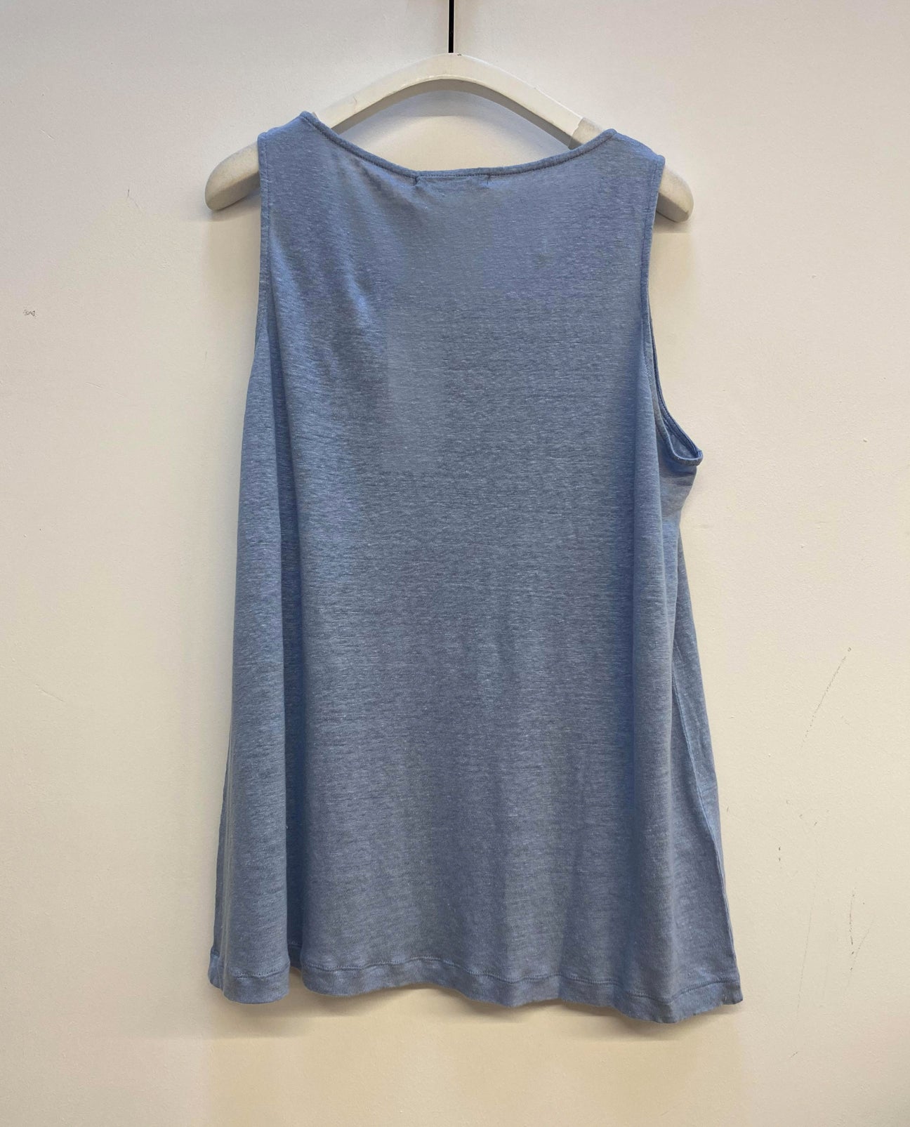 Thea-May Linen Jersey Vest In Sky