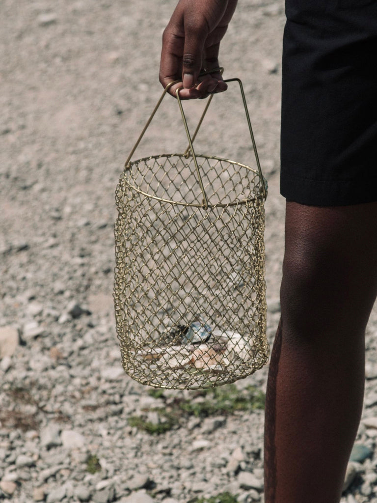 Wire Basket in Antique Brass