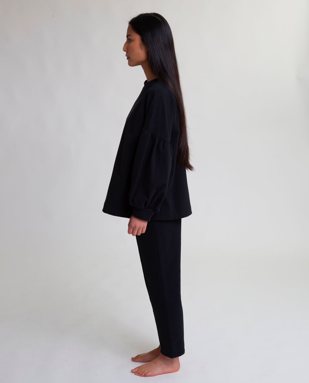 George Organic Cotton Trousers In Black