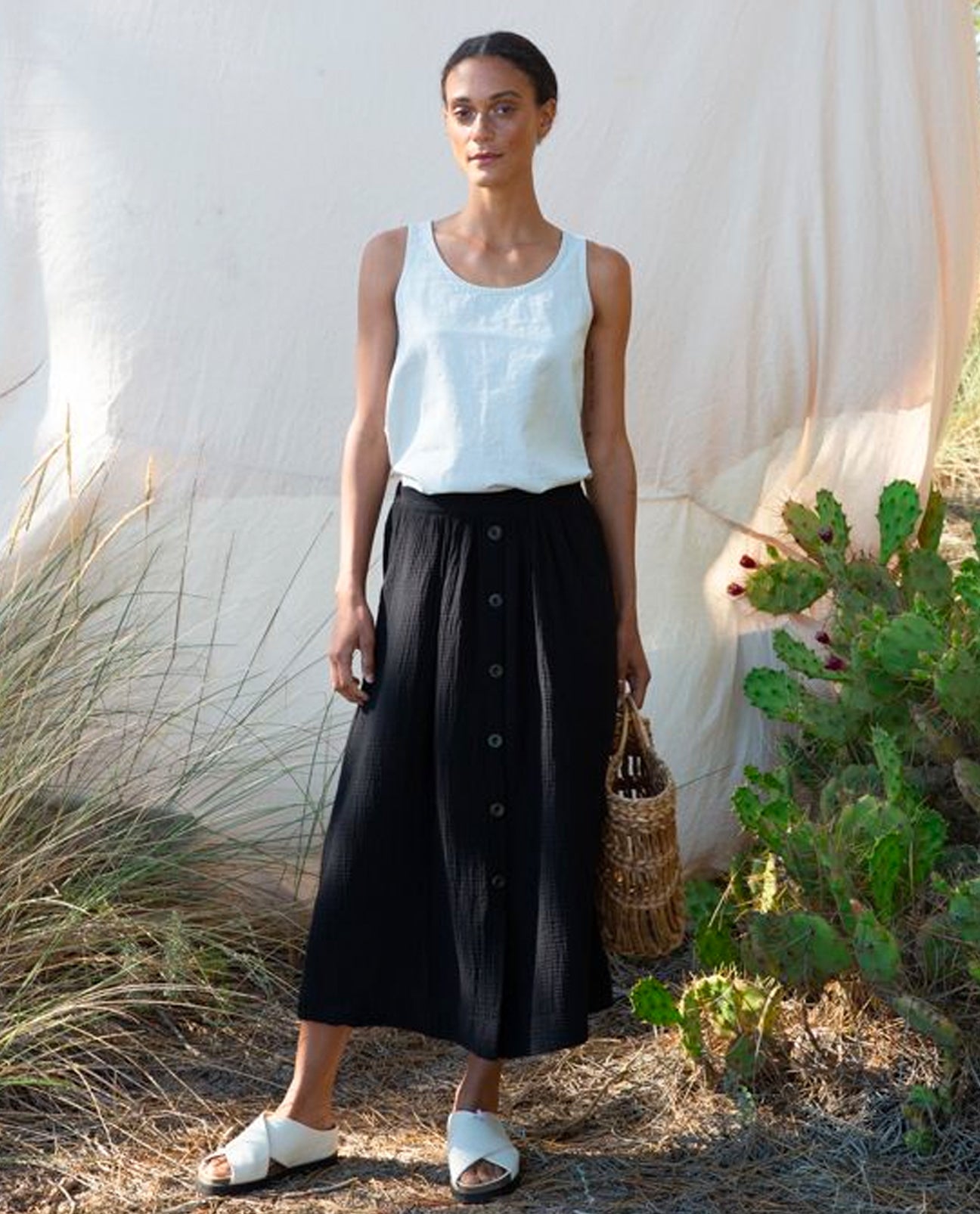 Ursa Organic Cotton Skirt In Black