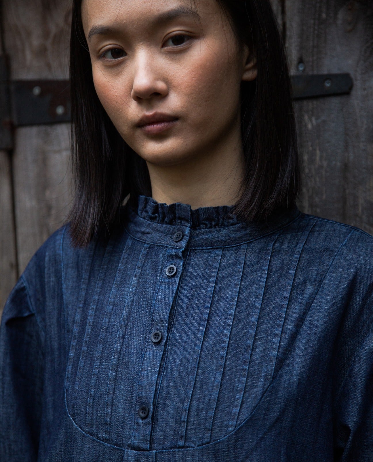 Phoebe-Leigh Chambray Dress in Indigo
