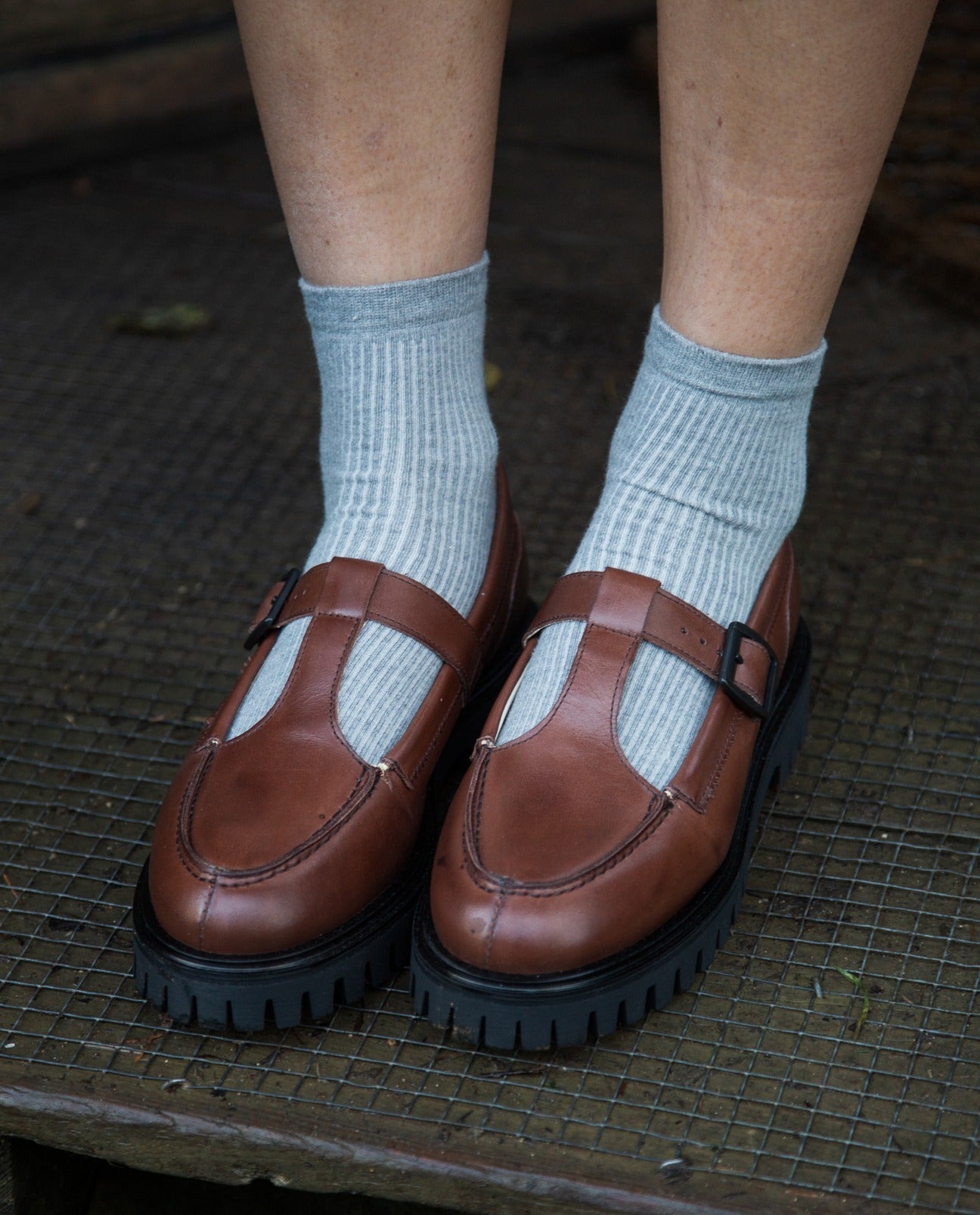 Ashford Mary Jane Buckle Shoe in Classic Brown