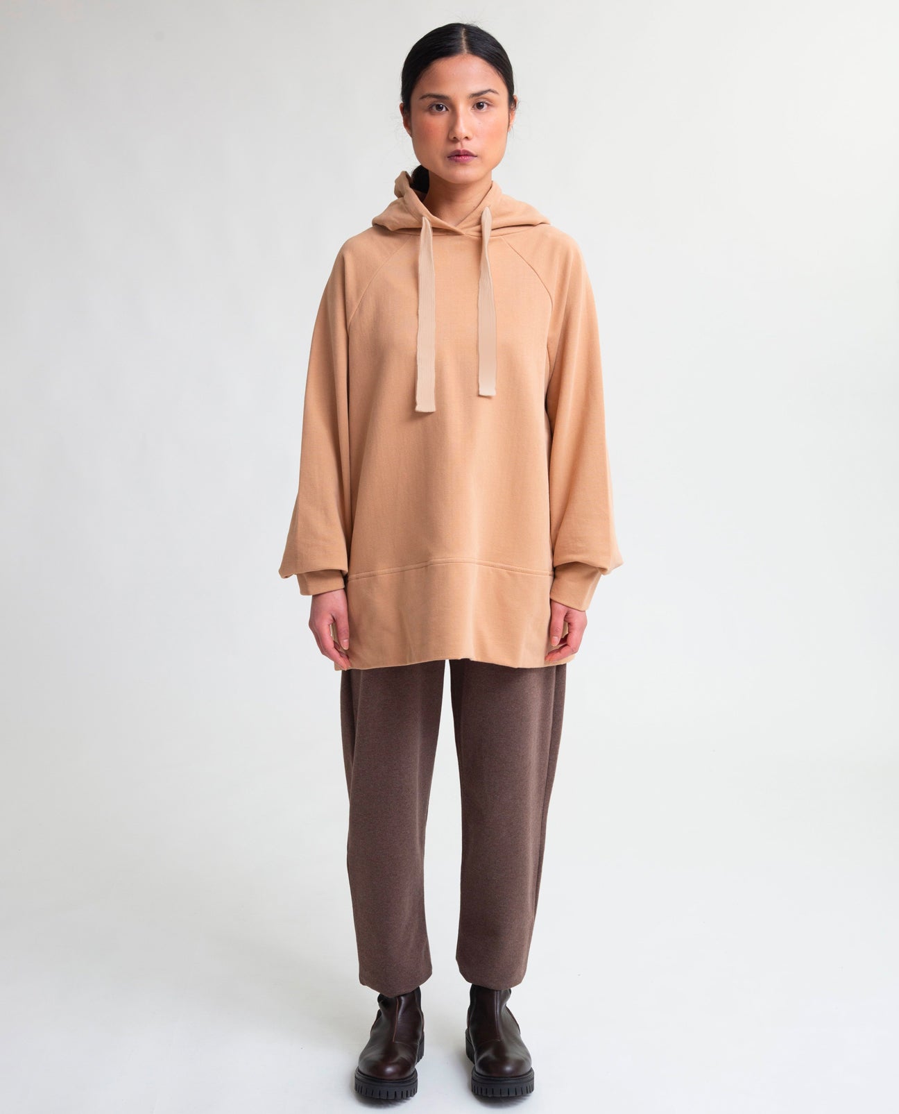 Marcella Organic Cotton Hoodie In Fawn