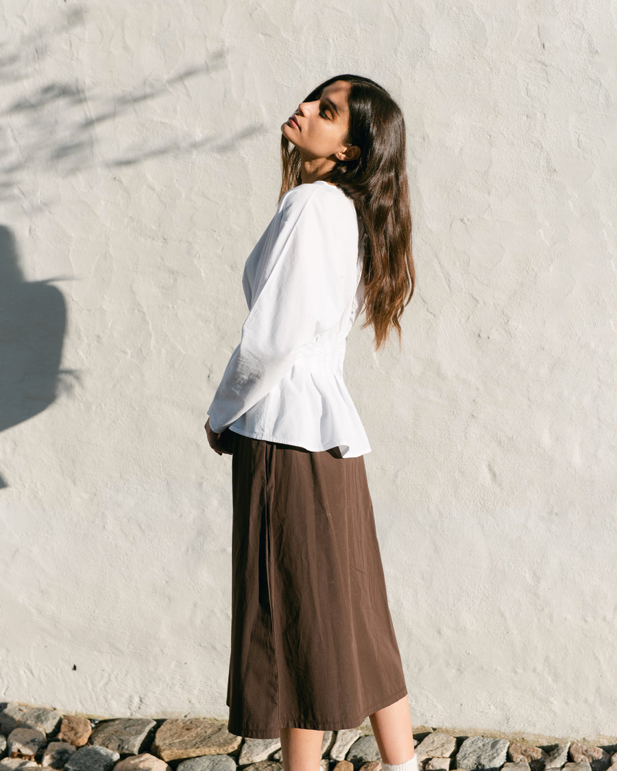 Raquel Organic Cotton & Tencel Top In White