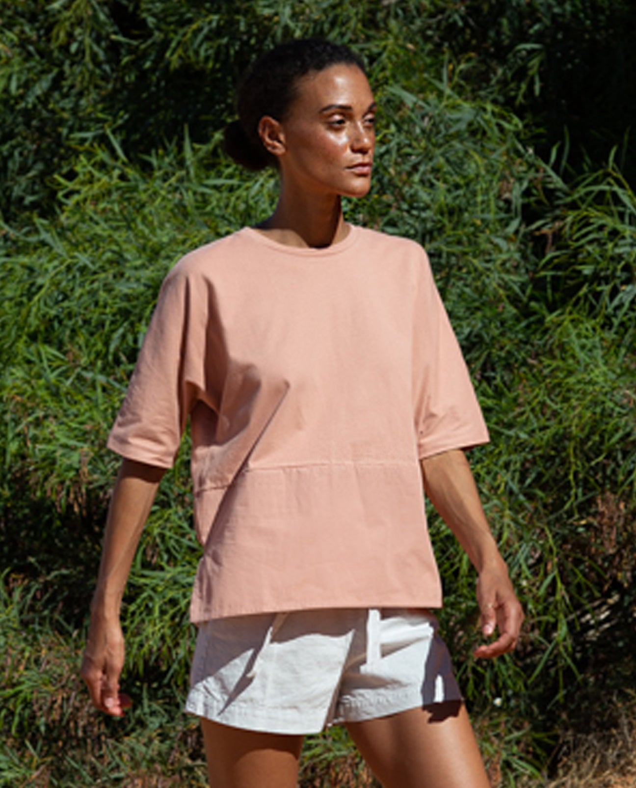 Ali Organic Cotton Top In Dusky Blush