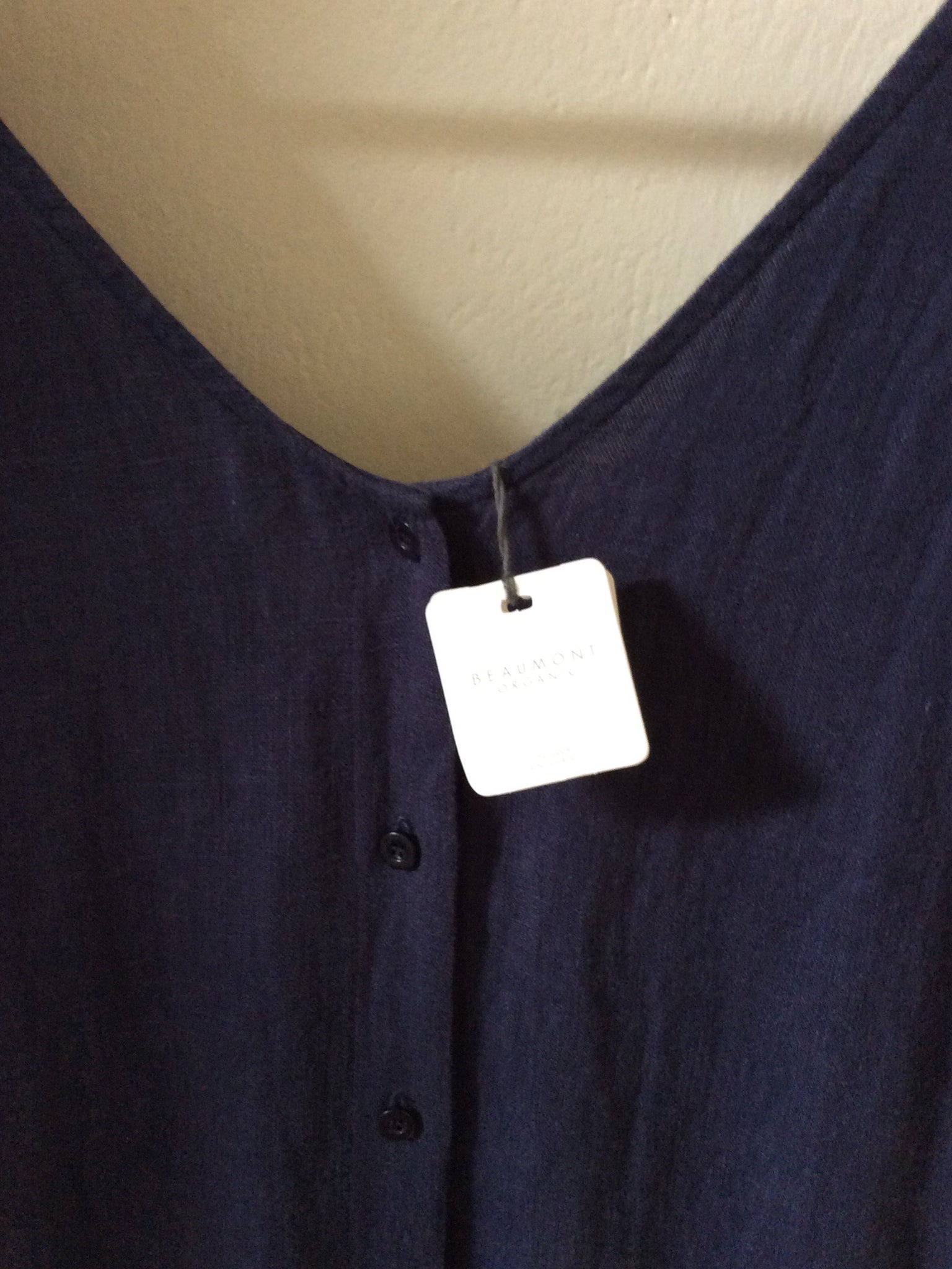 Gianna Linen Jumpsuit in Midnight XS Preloved