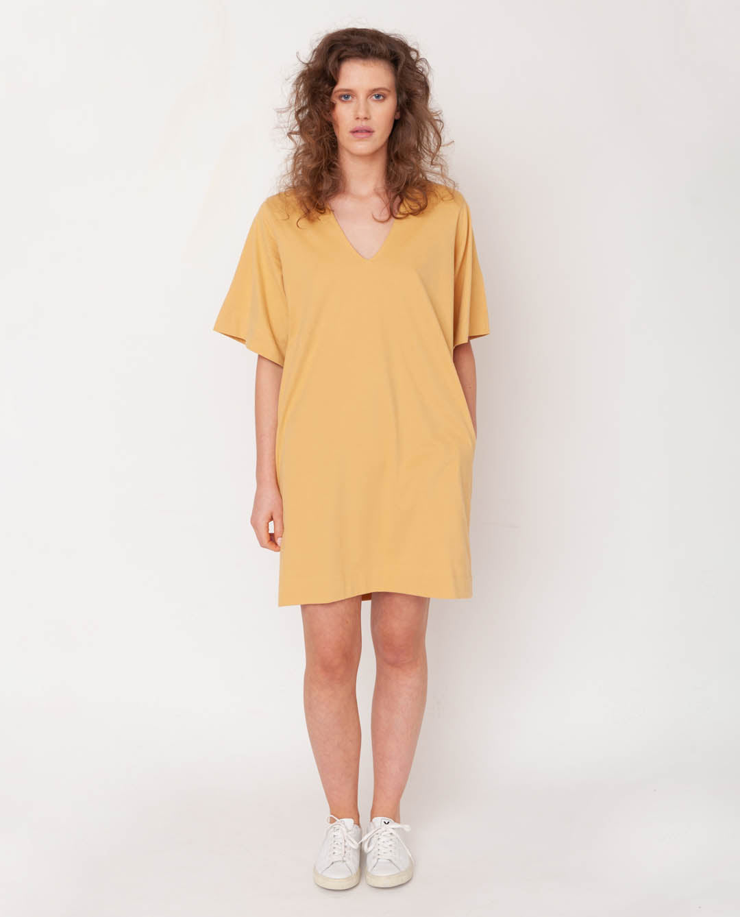 Sasha Organic Cotton Dress in Honey L