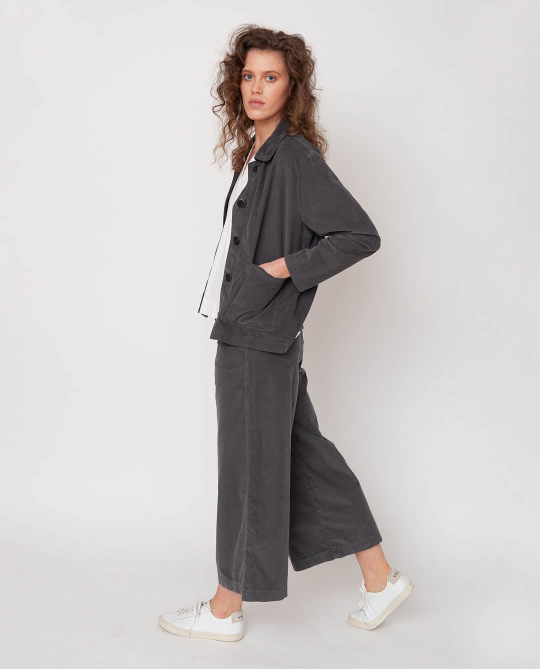 Sharon Organic Cotton Jacket In Slate