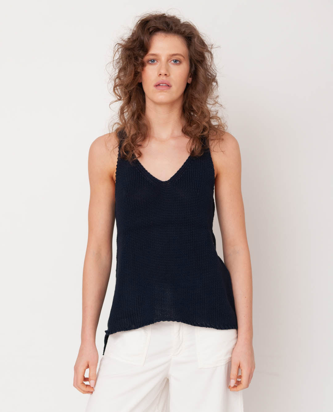 Stella Organi Cotton Vest In Navy