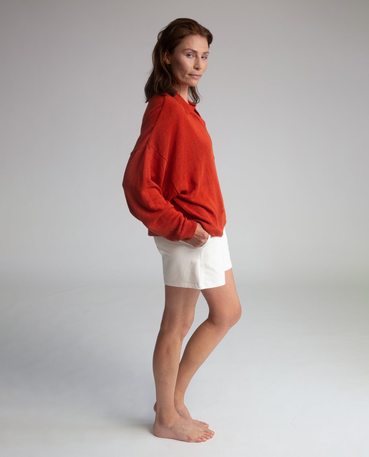 Sylvia Organic Cotton Shorts In Ivory