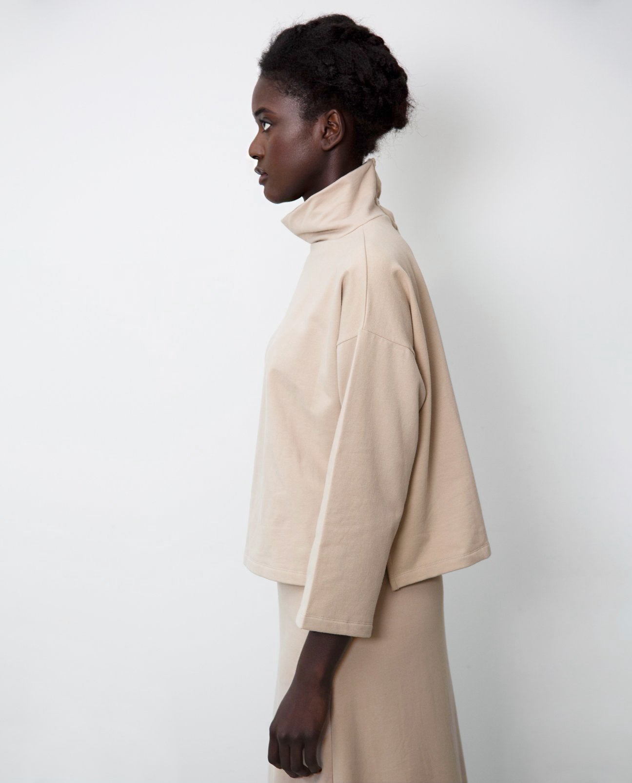 Ula Organic Cotton Top In Beige