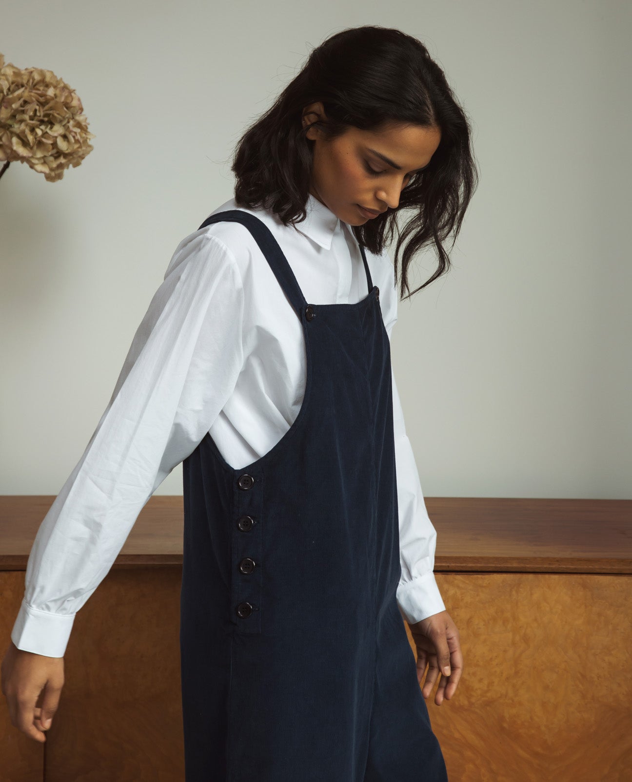 Unity-Ann Cord Jumpsuit In Navy