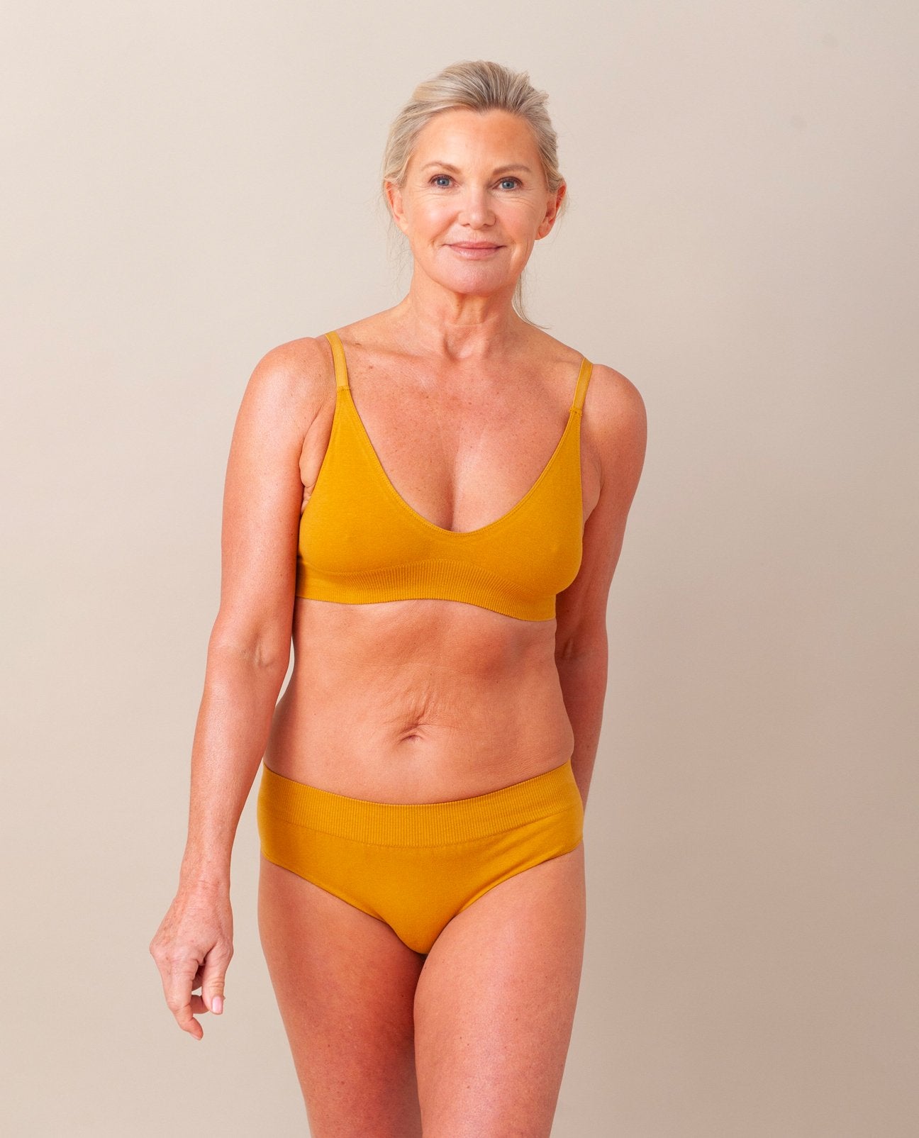 Vineta Organic Cotton Knicker In Ocre