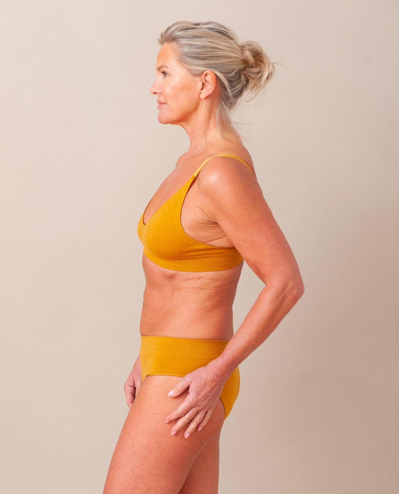Vineta Organic Cotton Knicker In Ocre