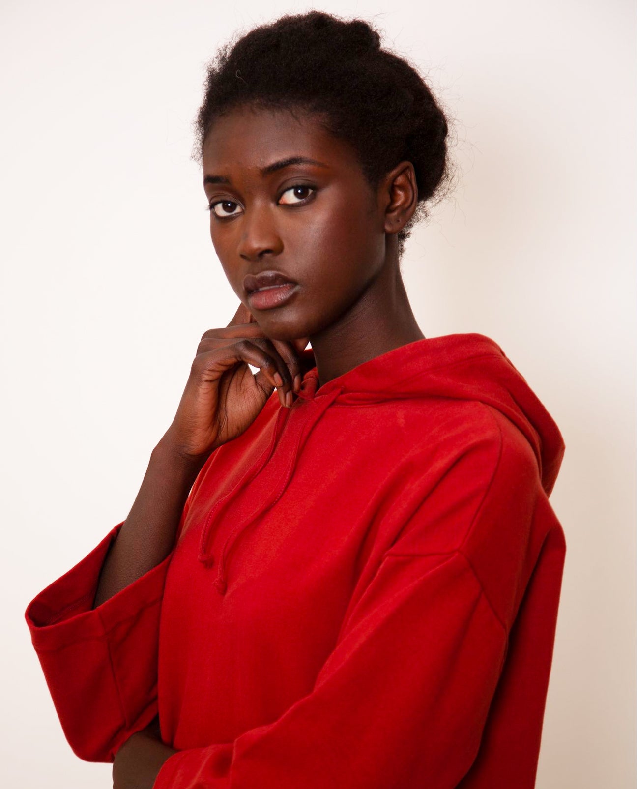Yasmin Organic Cotton Hoodie In Rust