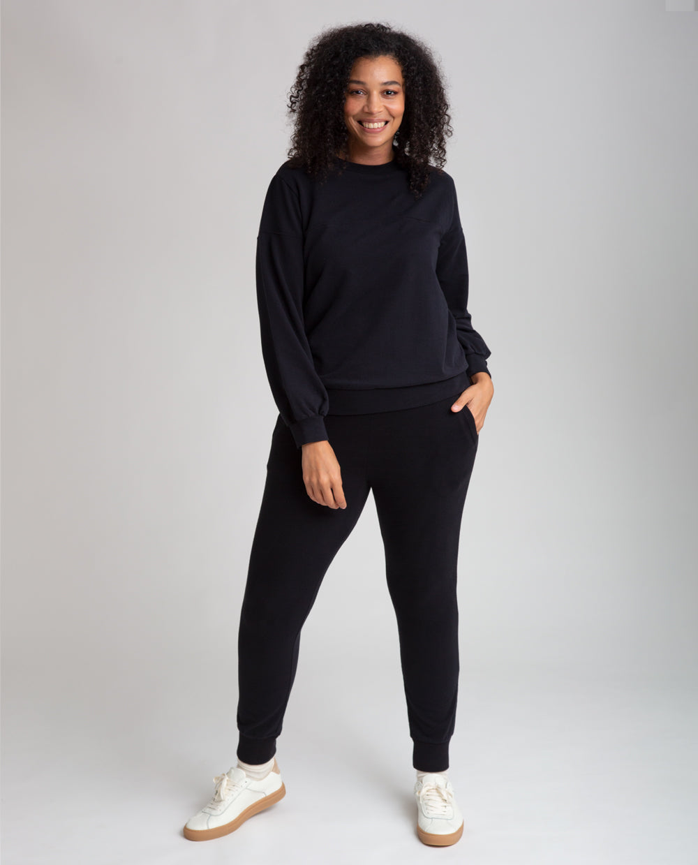 Zadie Organic Cotton Trousers In Black