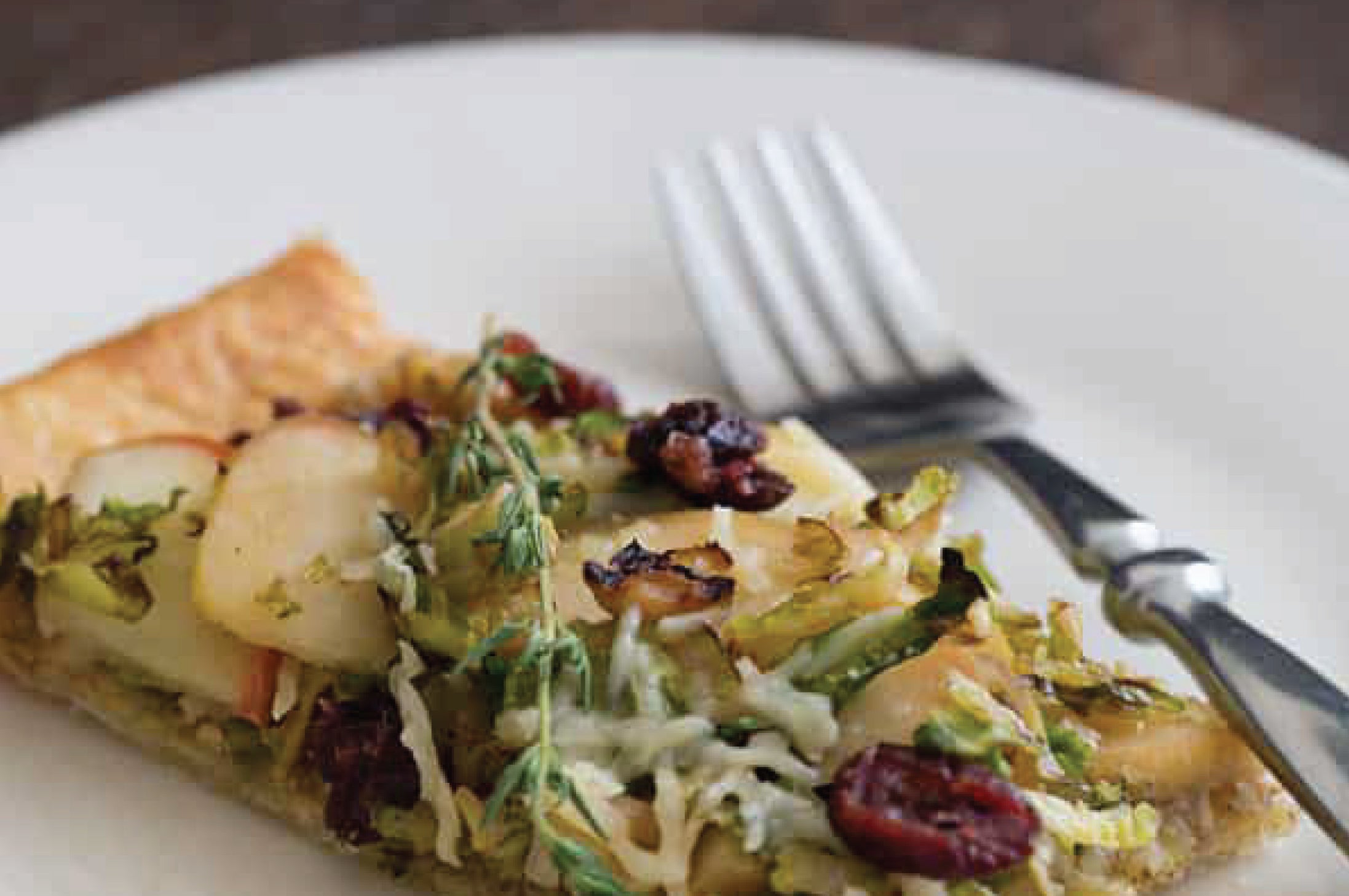 Food for Thought: Brussels Sprout Tart with Walnut Pesto