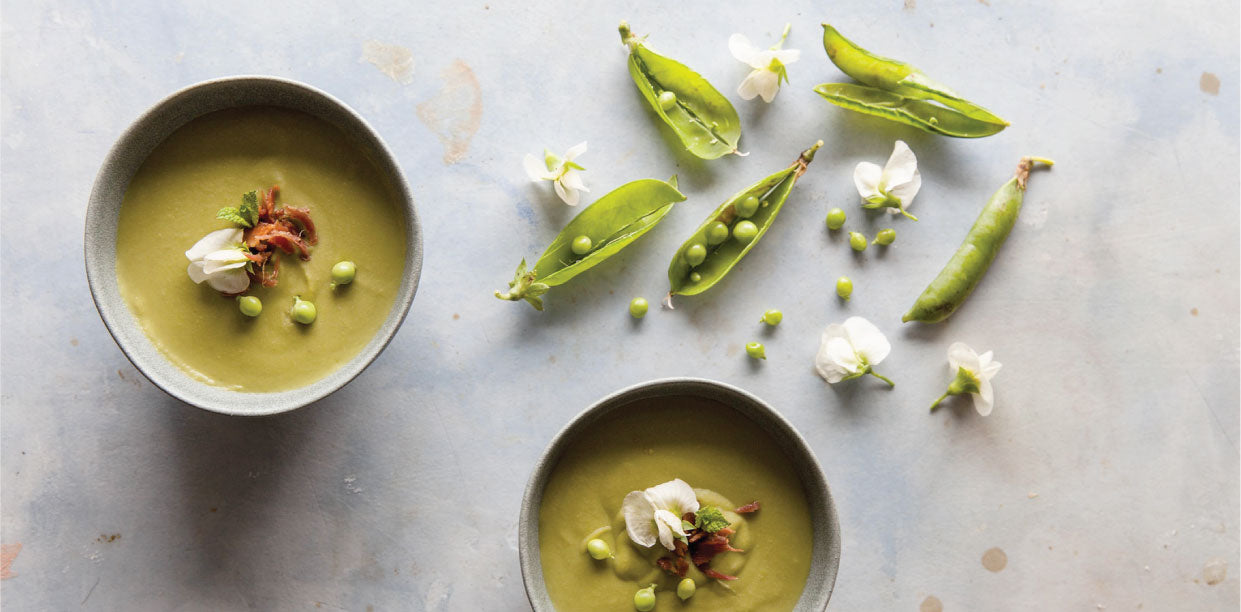 Food For Thought: Cream of Pea Soup with Coriander