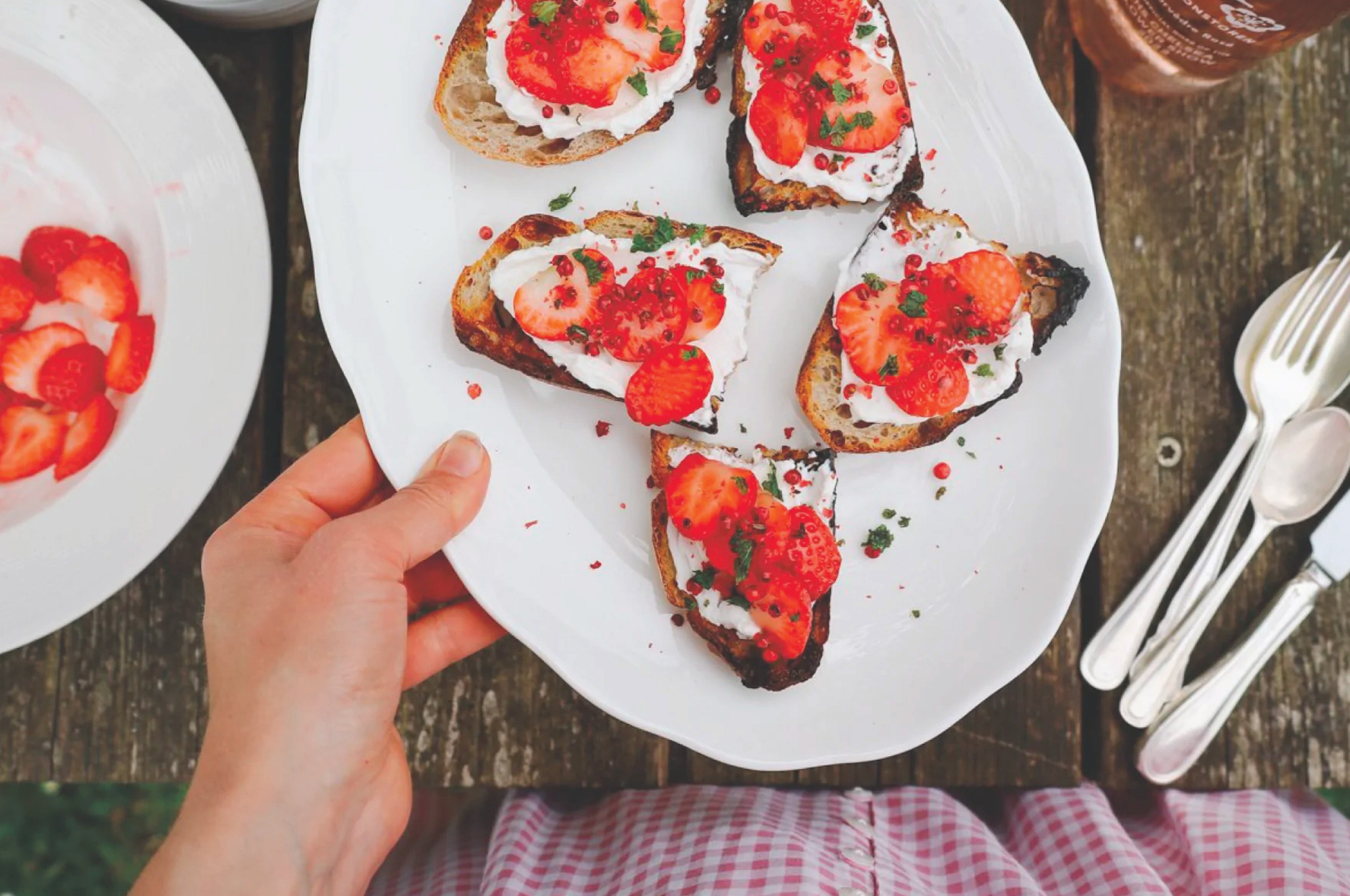 FOOD FOR THOUGHT - Strawberry & Ricotta Bruschetta