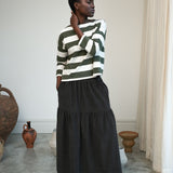 Cecilia Organic Cotton Corduroy Skirt in Charcoal