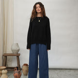 Mia Mohair Knitted Jumper in Black