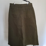 Shelby Organic Cotton Skirt In Army Size L Preloved