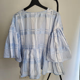 Kitty Top In Pale Blue Size L Preloved