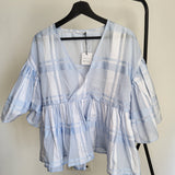 Kitty Top In Pale Blue Size L Preloved
