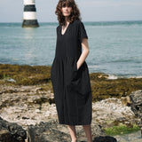 Zarya Organic Cotton Jumpsuit in Black