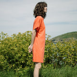Toba Organic Cotton Dress in Coral