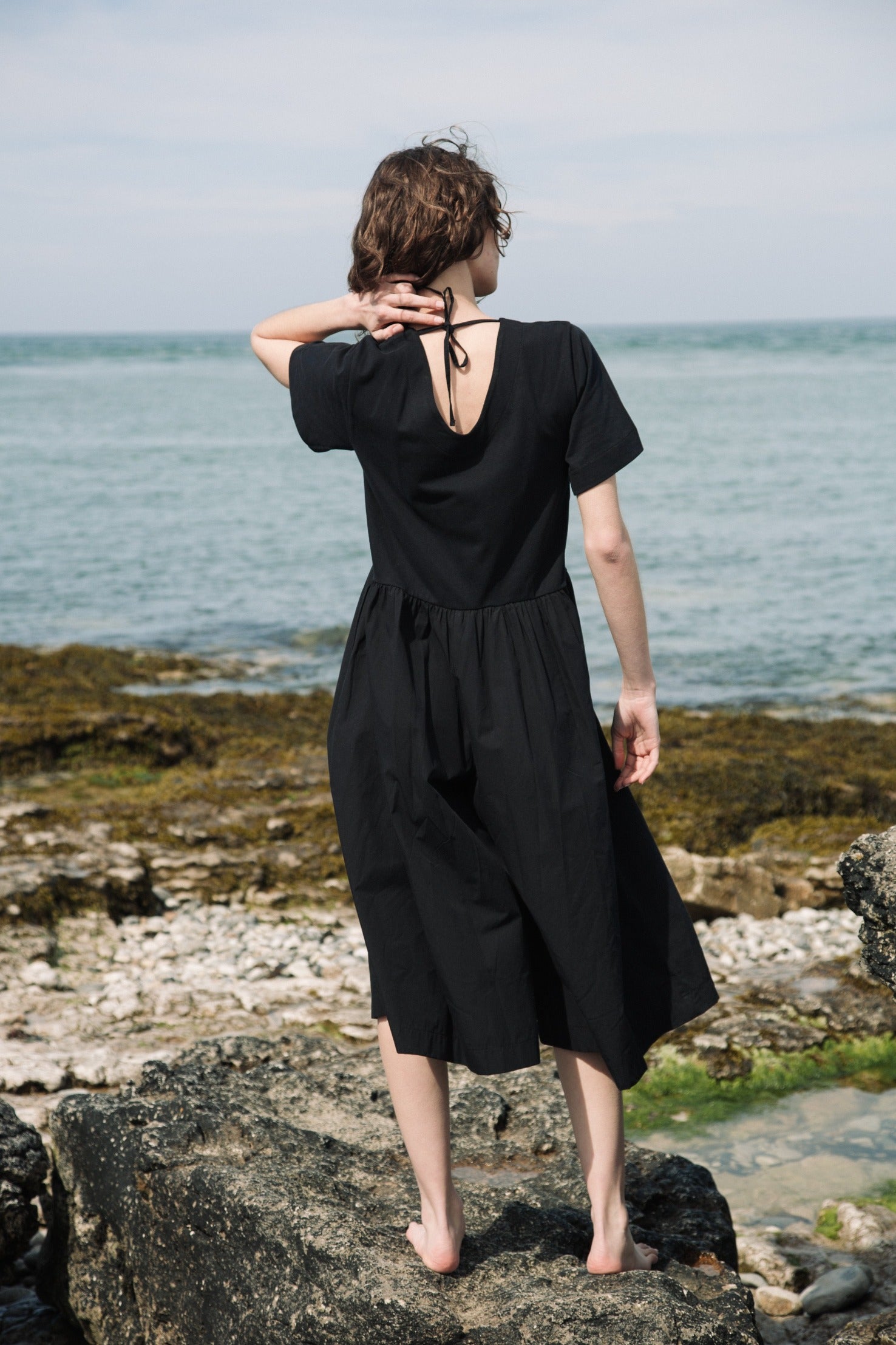 Zarya Organic Cotton Jumpsuit in Black