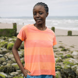 Nori-Sue Organic Cotton Top in Coral and Apricot
