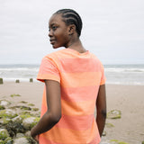 Nori-Sue Organic Cotton Top in Coral and Apricot