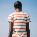 Nori-Sue Organic Cotton Top in Rust and White