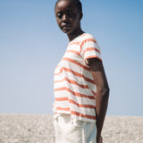 Nori-Sue Organic Cotton Top in Rust and White