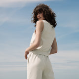 Nerida Organic Cotton Trousers in Stone