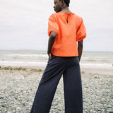 Morwenna Organic Cotton Top in Coral